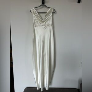 Vintage Jessica McClintock Ivory Satin Wedding Dress